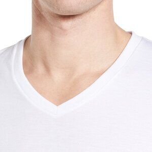 Nordstrom 4-Pack Trim Fit Cotton V-Neck T-Shirts Small